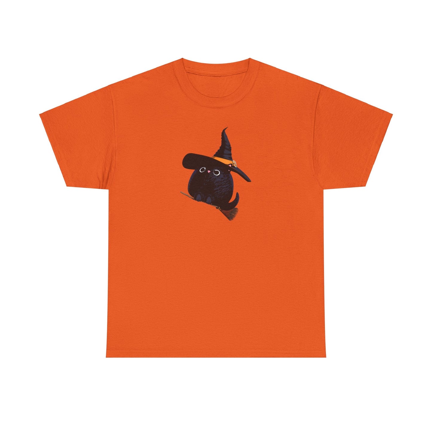 Halloween Kitty on a broom! - WhimsyInkWear