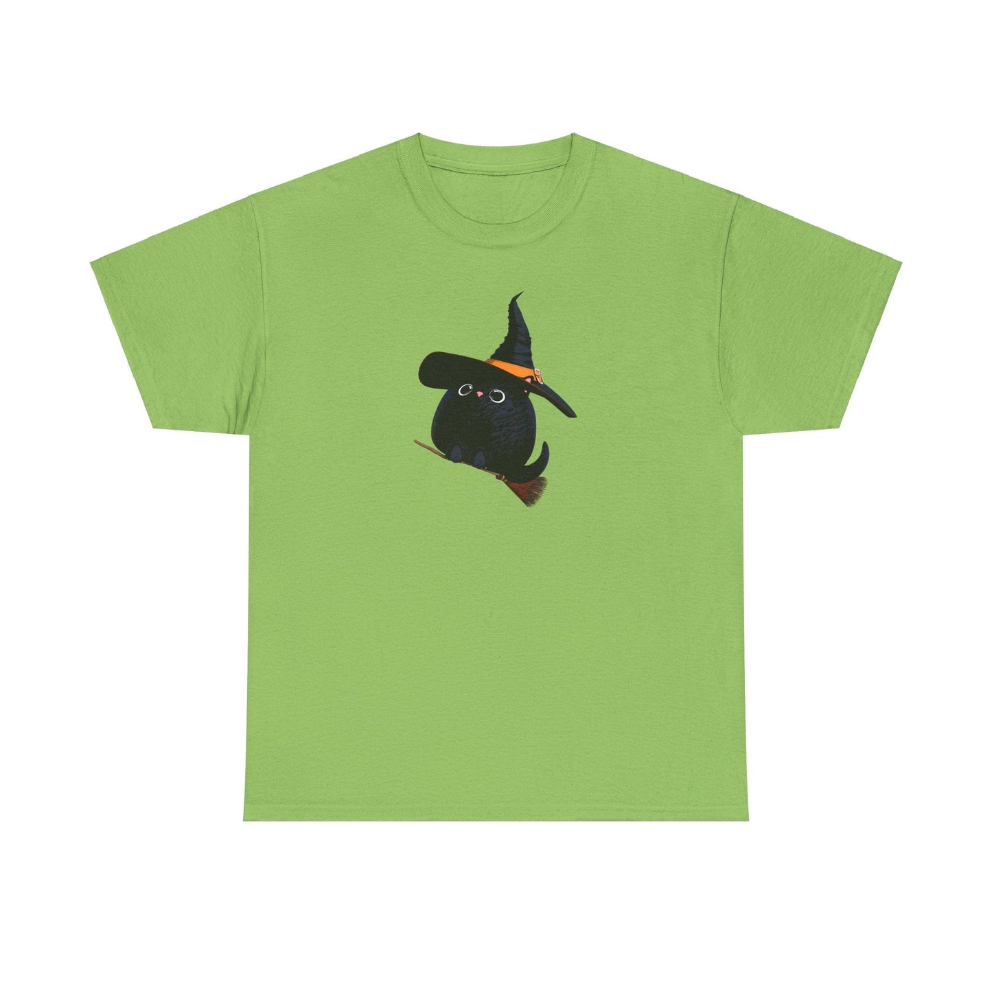 Halloween Kitty on a broom! - WhimsyInkWear