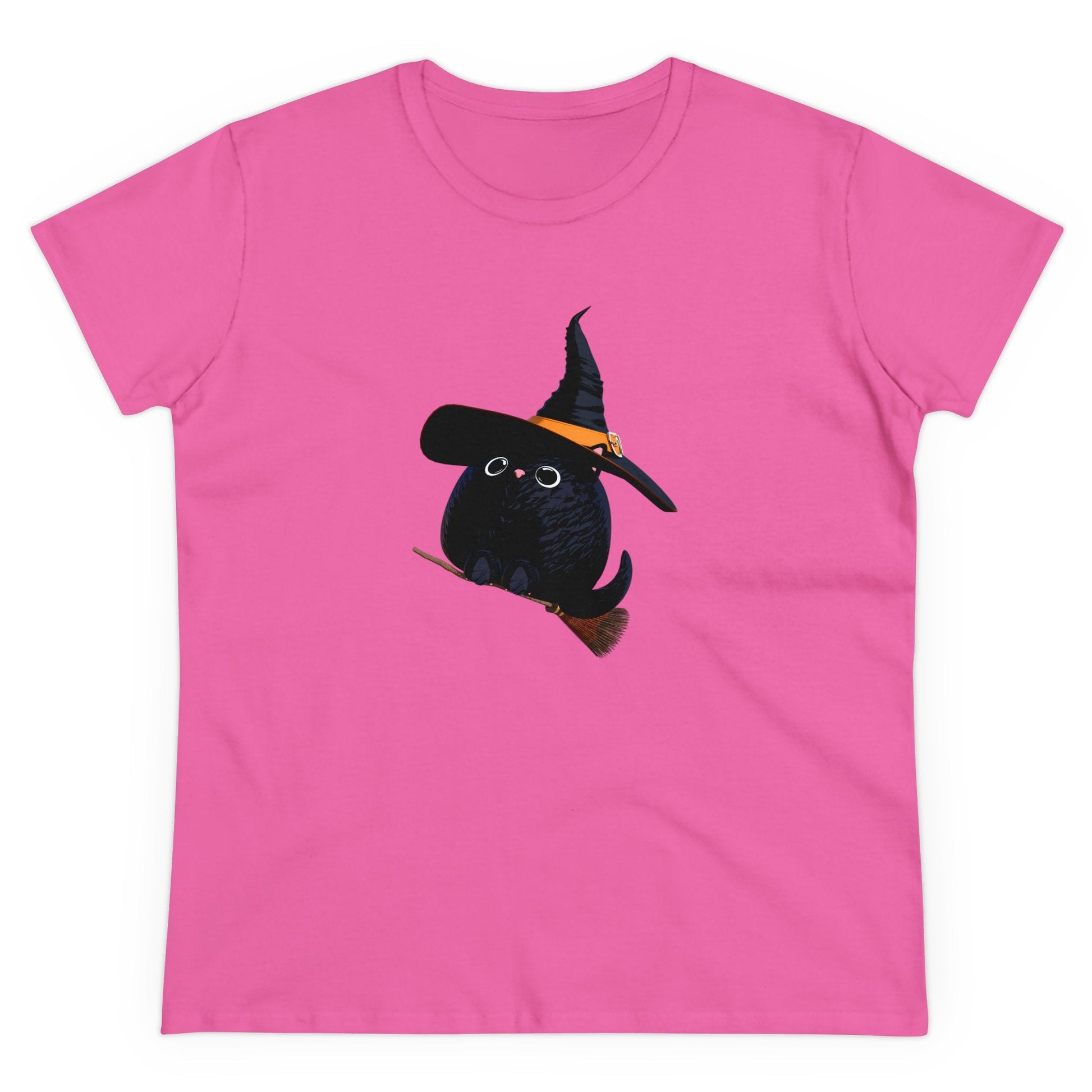 Halloween Kitty on a broom! - WhimsyInkWear