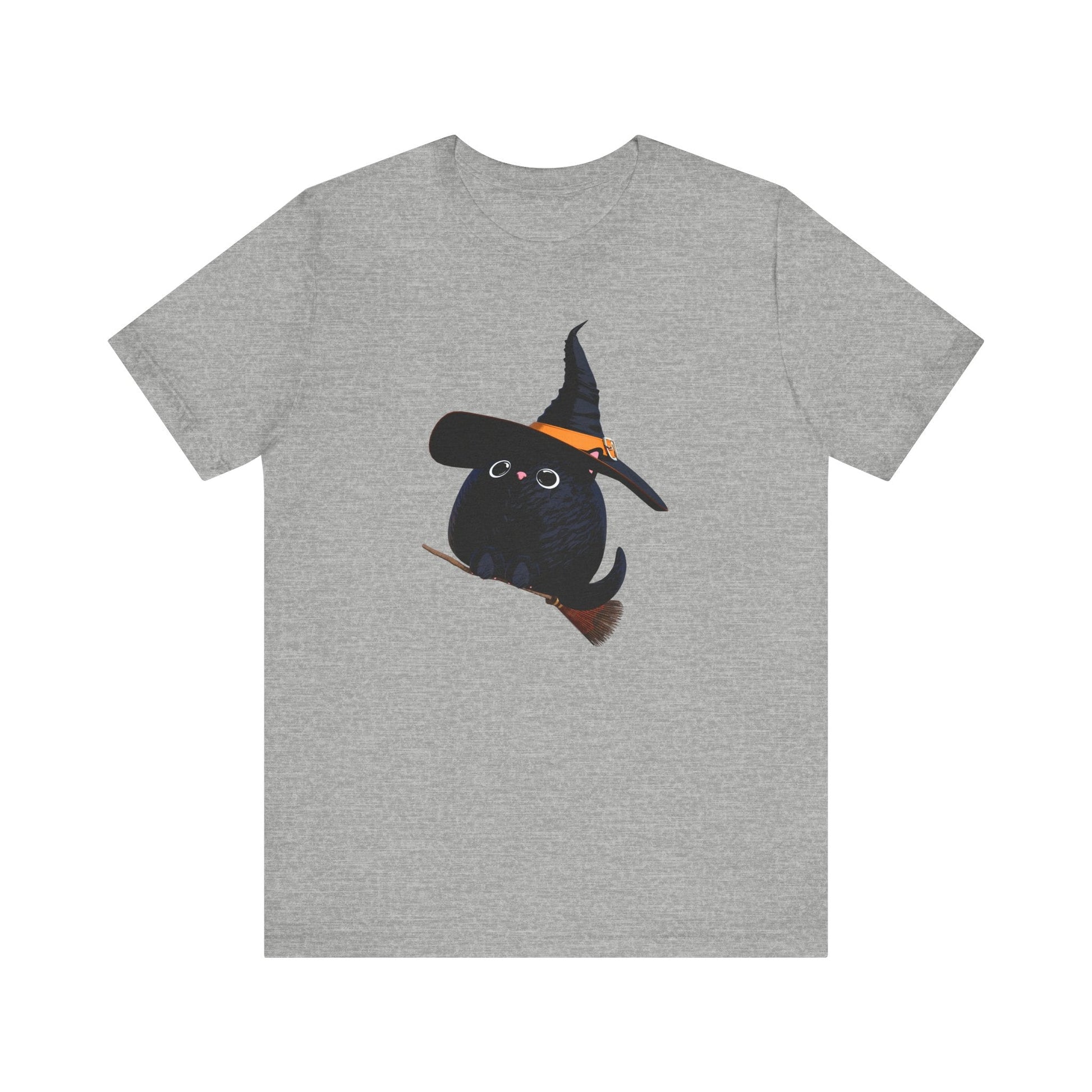 Halloween Kitty on a broom! - WhimsyInkWear