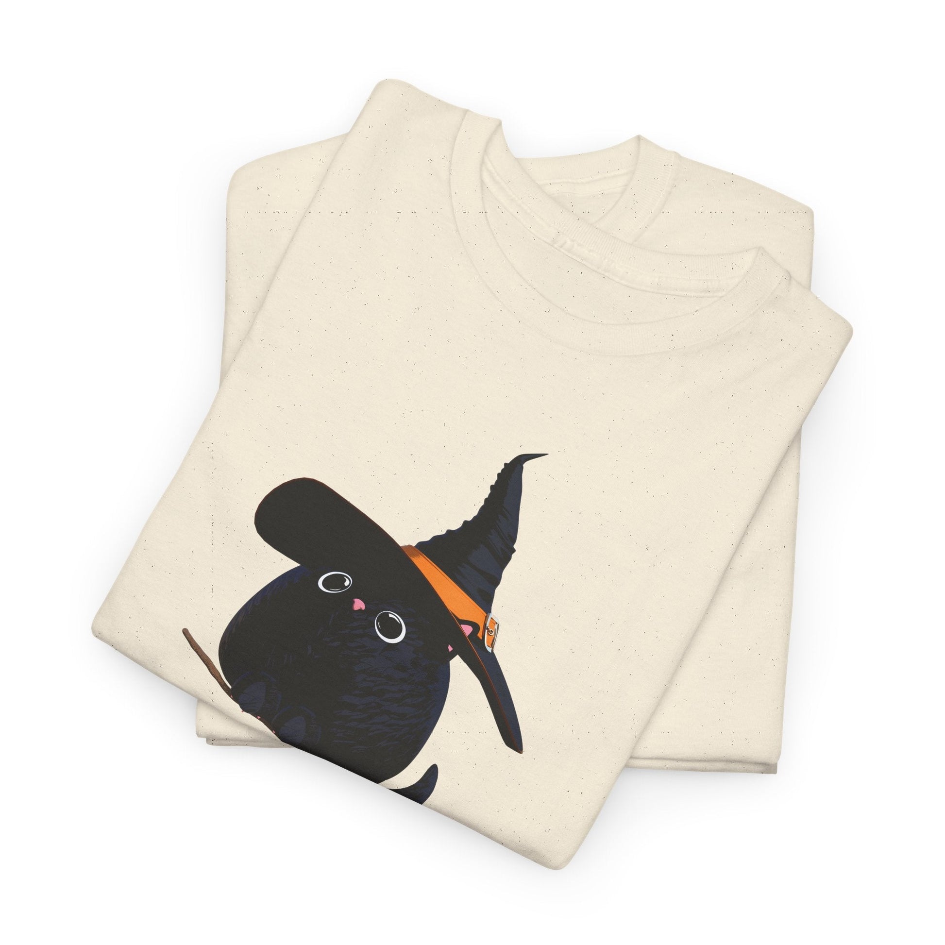 Halloween Kitty on a broom! - WhimsyInkWear