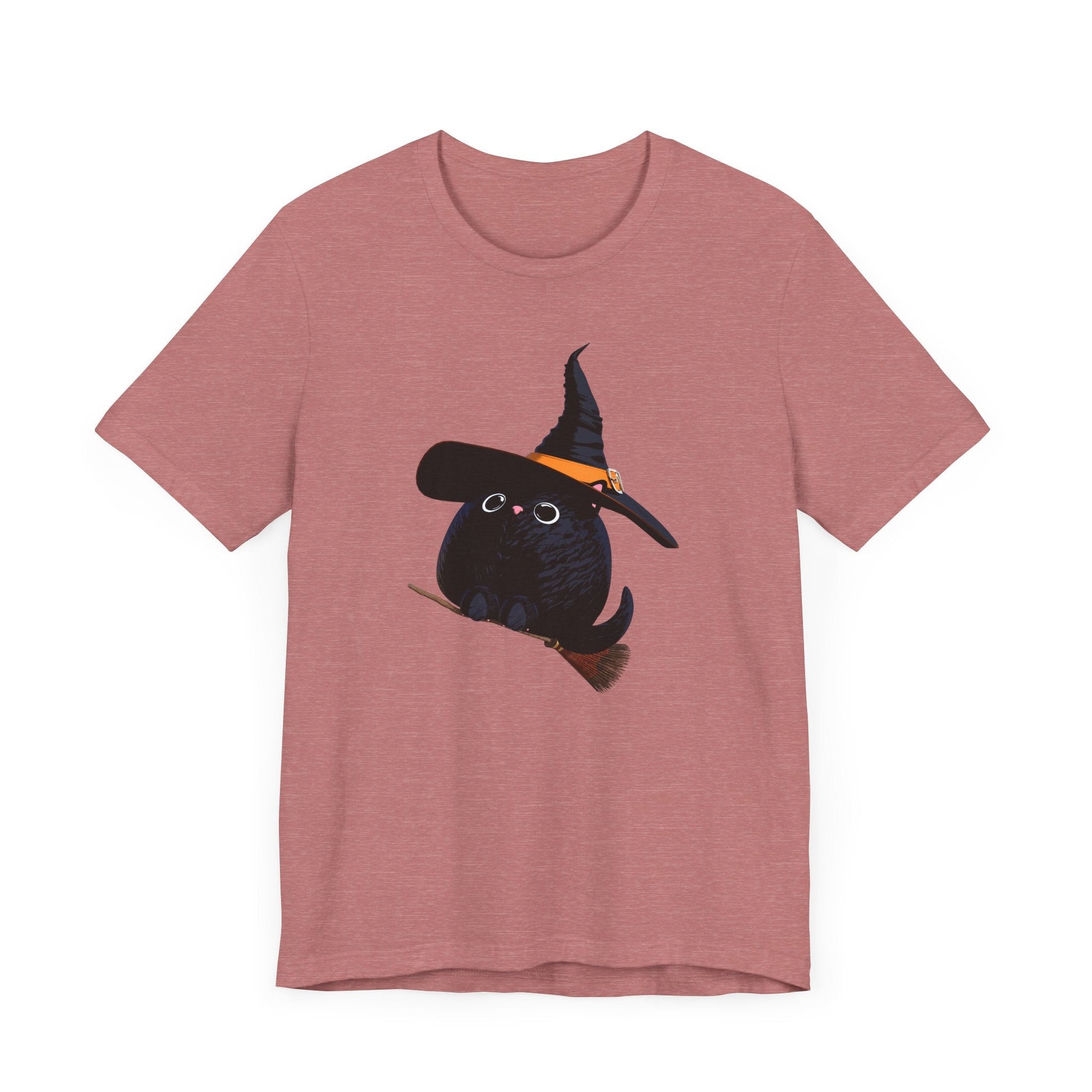 Halloween Kitty on a broom! - WhimsyInkWear