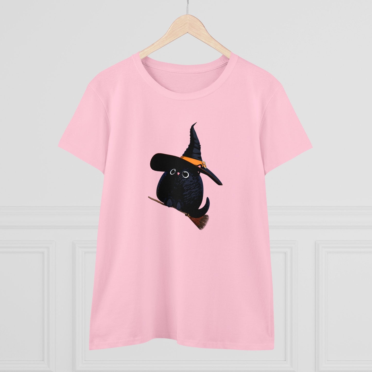 Halloween Kitty on a broom! - WhimsyInkWear