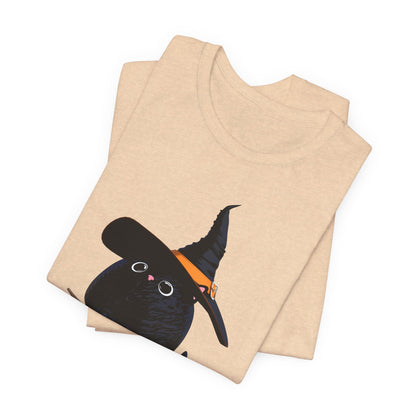Halloween Kitty on a broom! - WhimsyInkWear