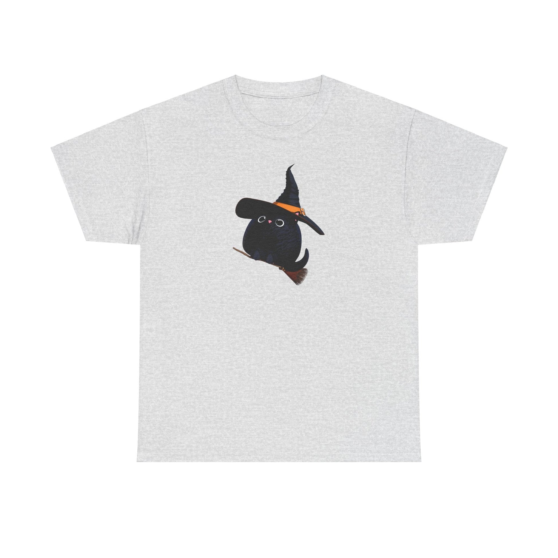 Halloween Kitty on a broom! - WhimsyInkWear