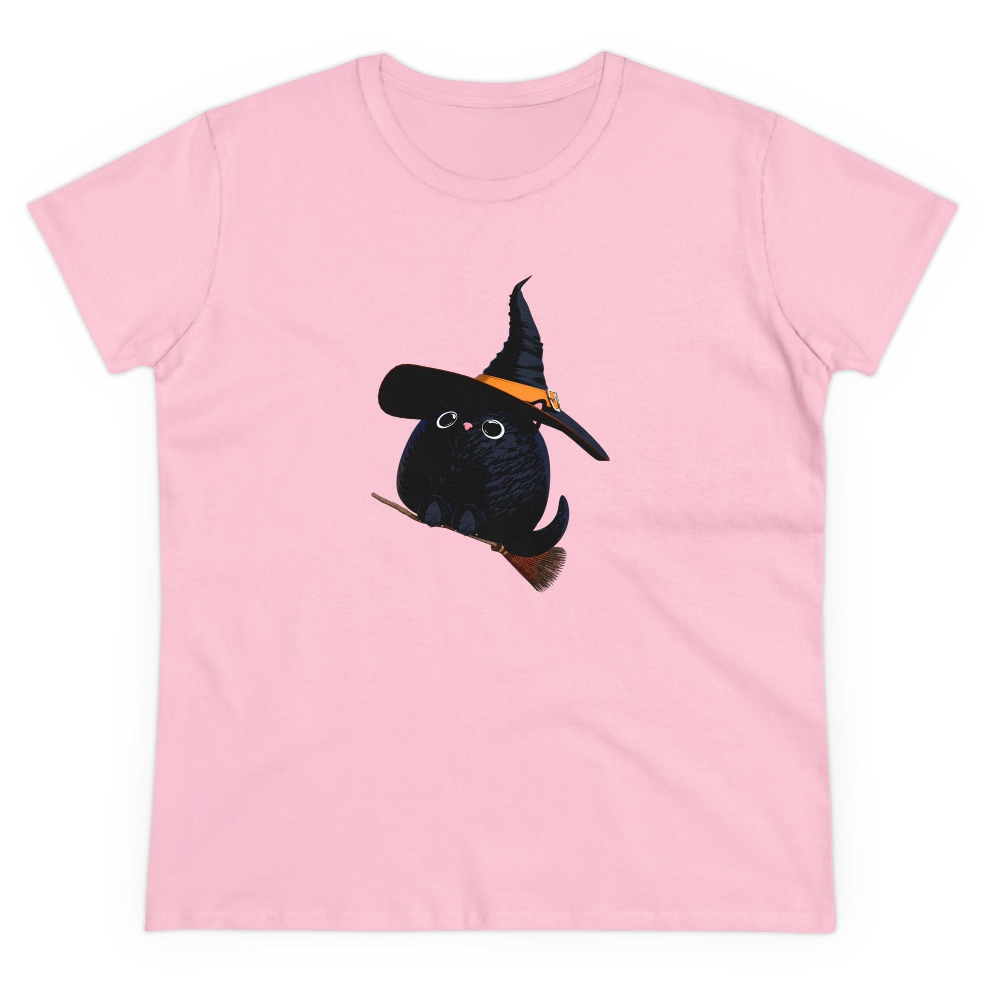 Halloween Kitty on a broom! - WhimsyInkWear