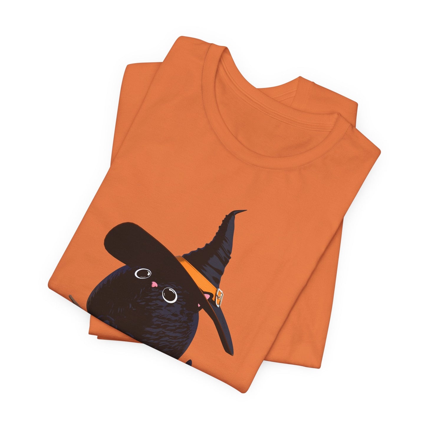 Halloween Kitty on a broom! - WhimsyInkWear