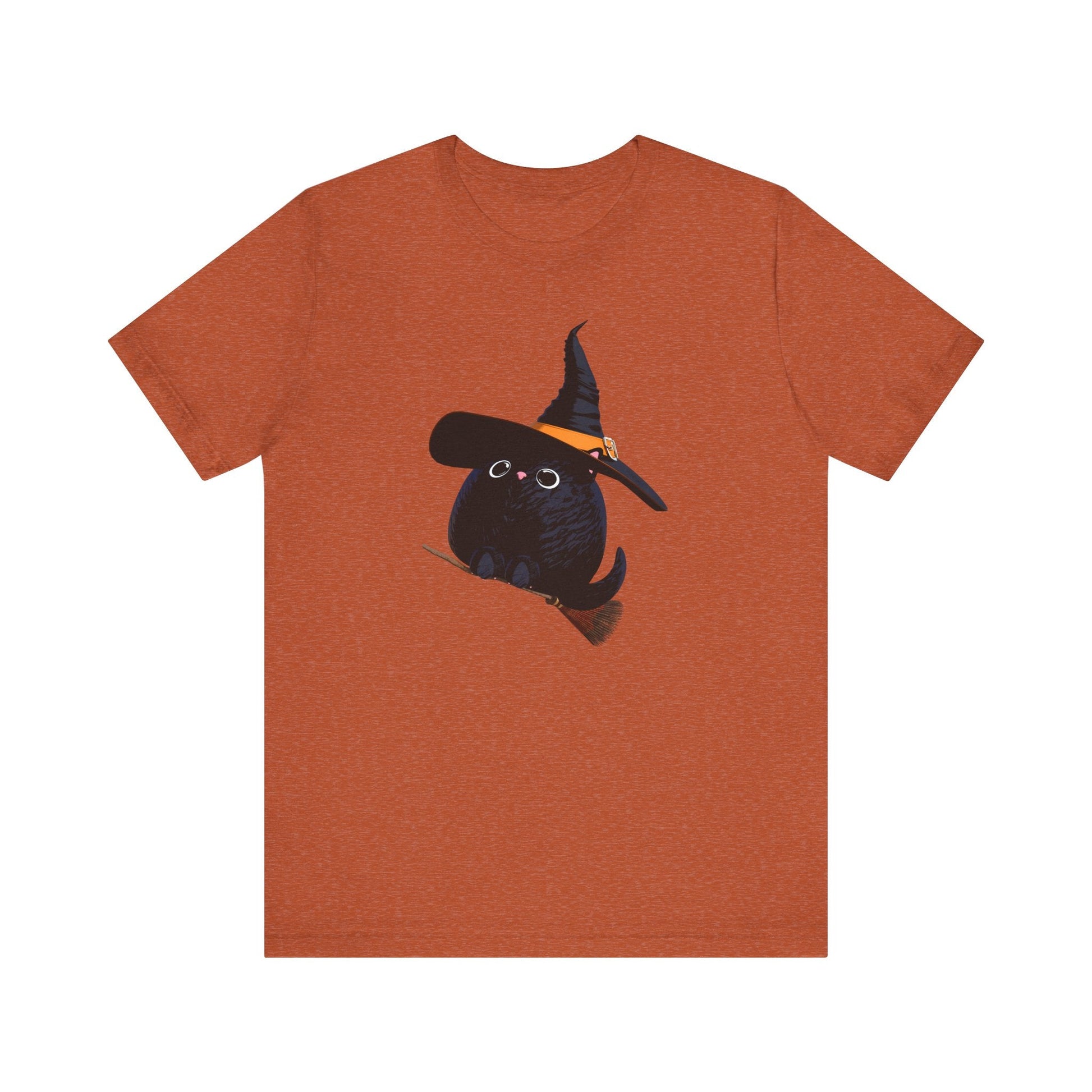 Halloween Kitty on a broom! - WhimsyInkWear