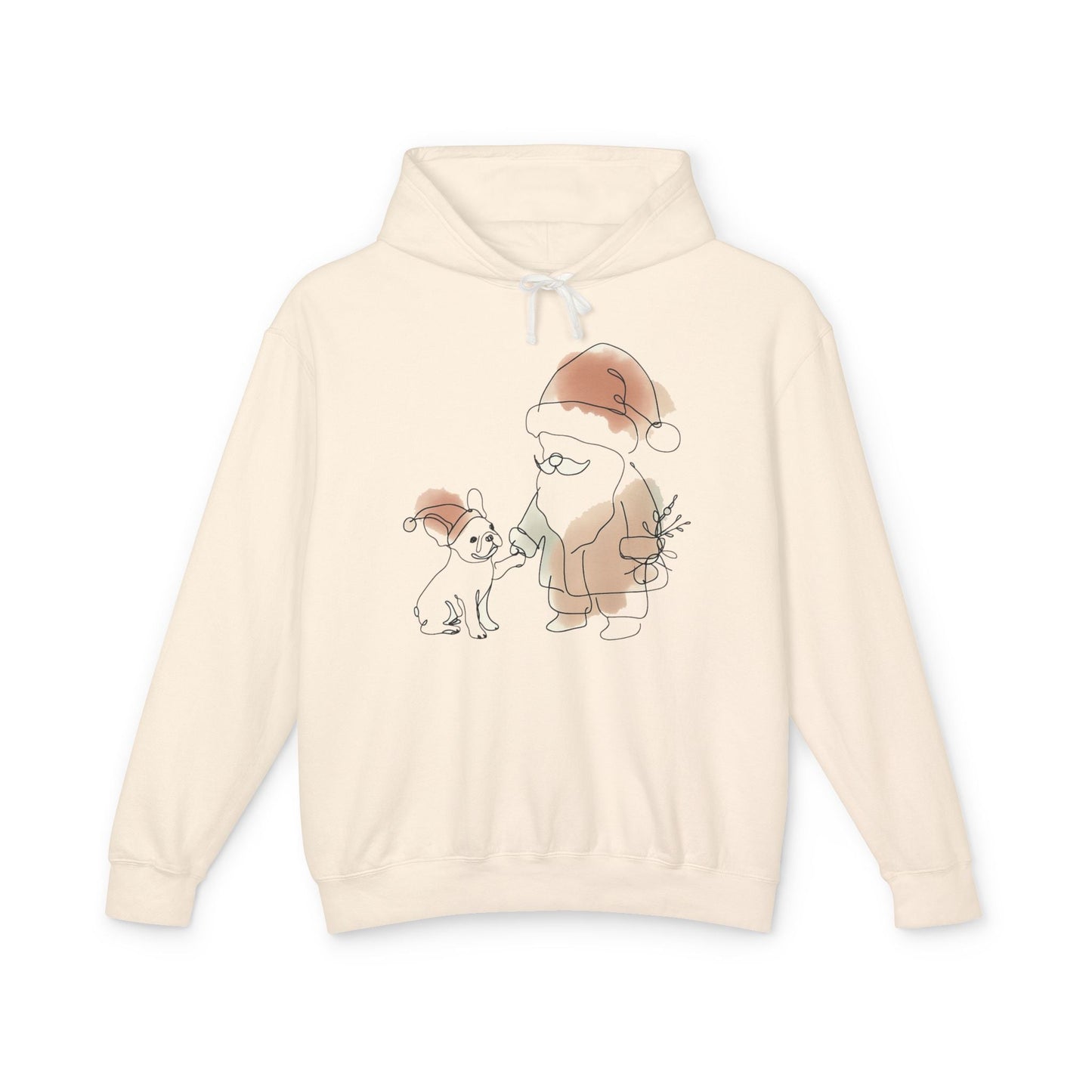 Minimalist Santa and a Frenchie - WhimsyInkWear