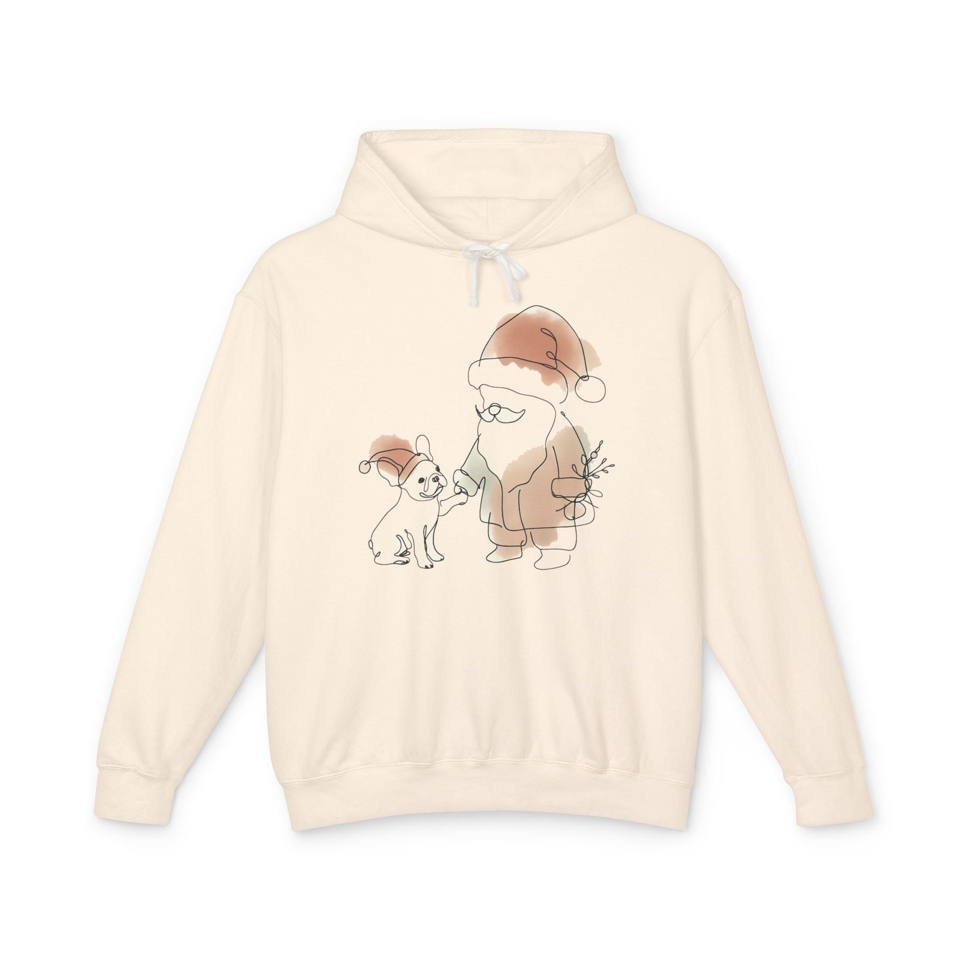 Minimalist Santa and a Frenchie - WhimsyInkWear