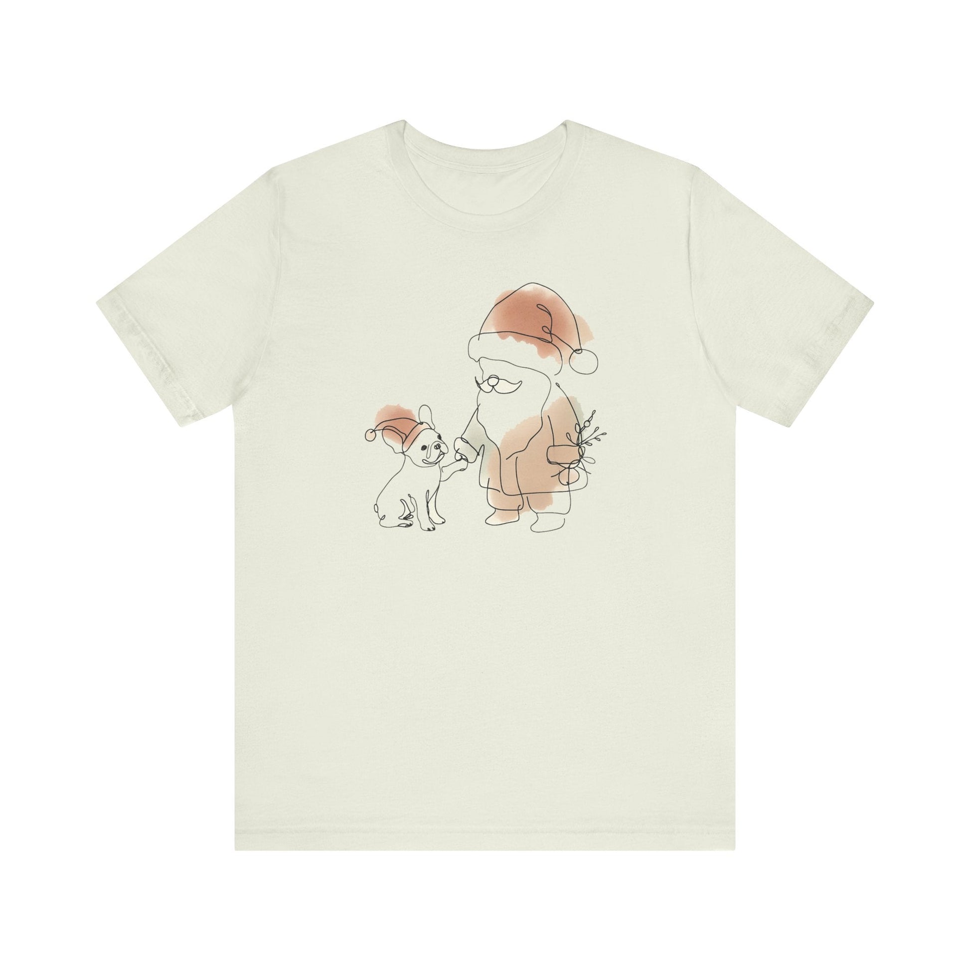 Minimalist Santa and a Frenchie - WhimsyInkWear