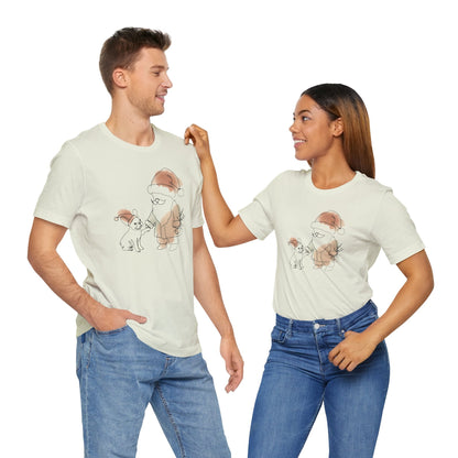 Minimalist Santa and a Frenchie - WhimsyInkWear