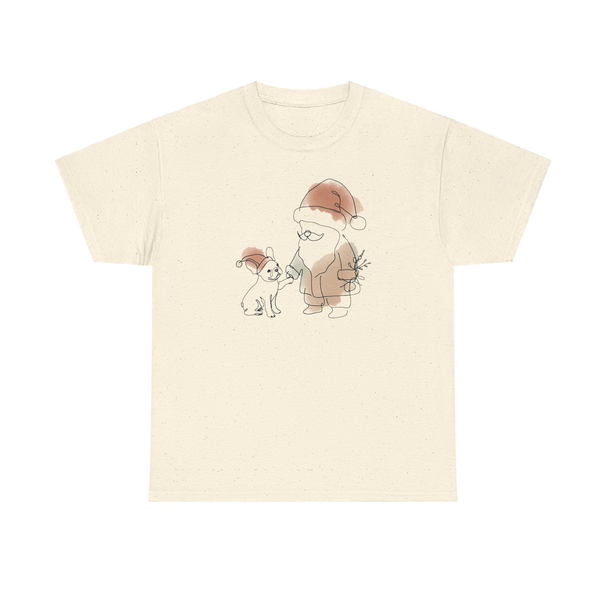 Minimalist Santa and a Frenchie - WhimsyInkWear