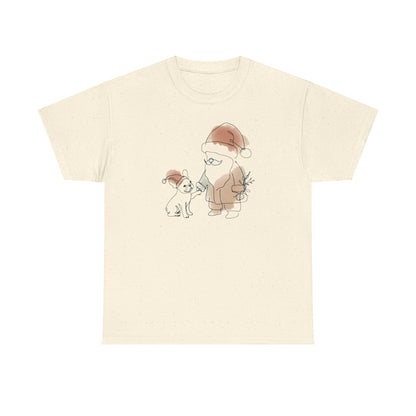Minimalist Santa and a Frenchie - WhimsyInkWear