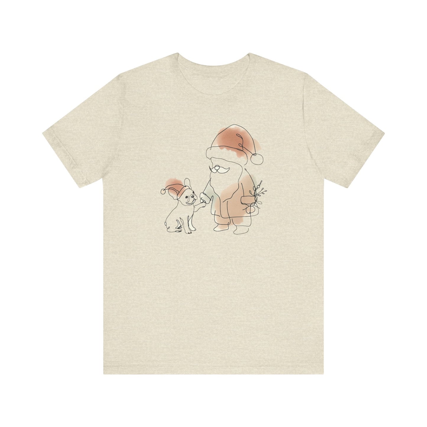 Minimalist Santa and a Frenchie - WhimsyInkWear