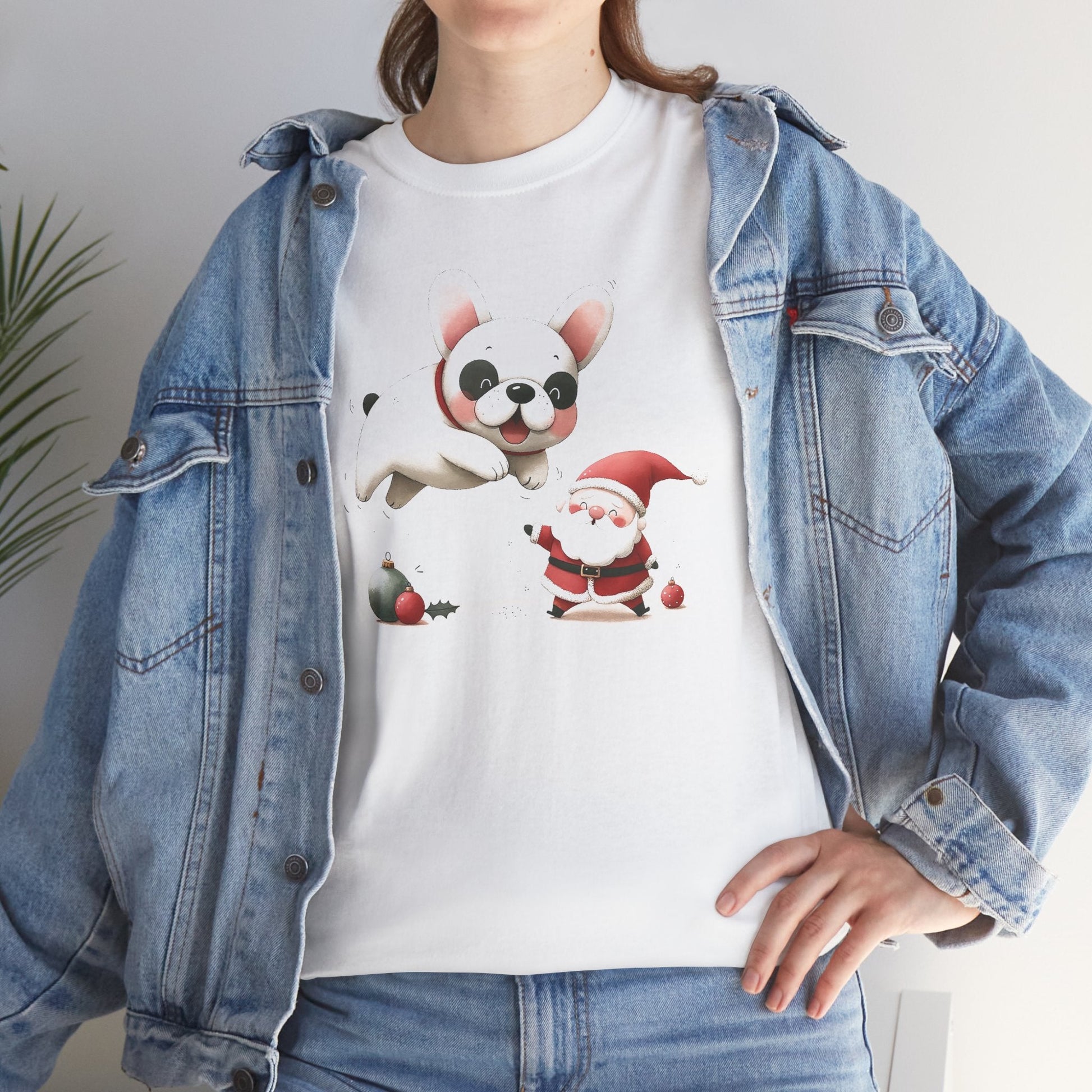 Playful Christmas Frenchie - WhimsyInkWear