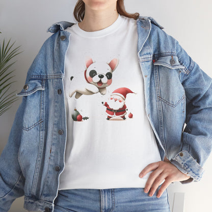 Playful Christmas Frenchie - WhimsyInkWear