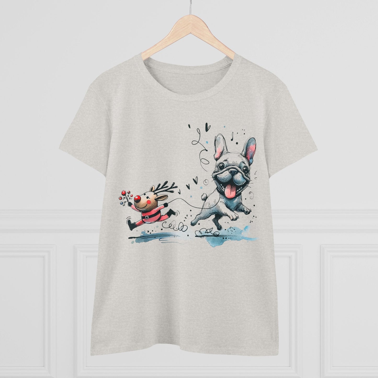 Rudolph and Frenchie Christmas - WhimsyInkWear