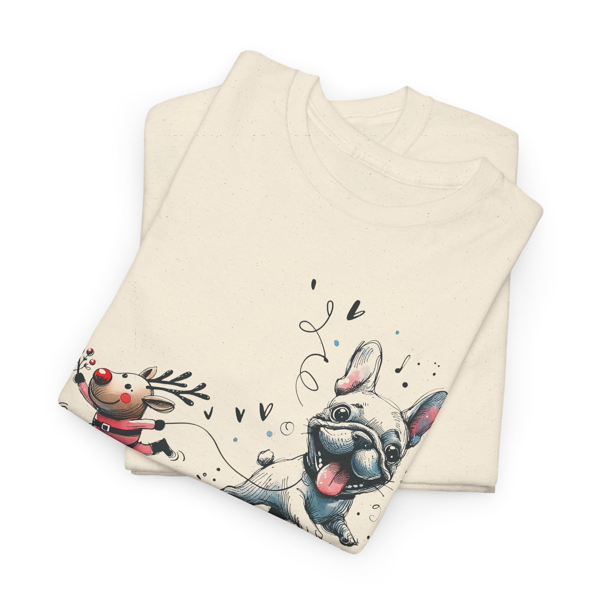 Rudolph and Frenchie Christmas - WhimsyInkWear