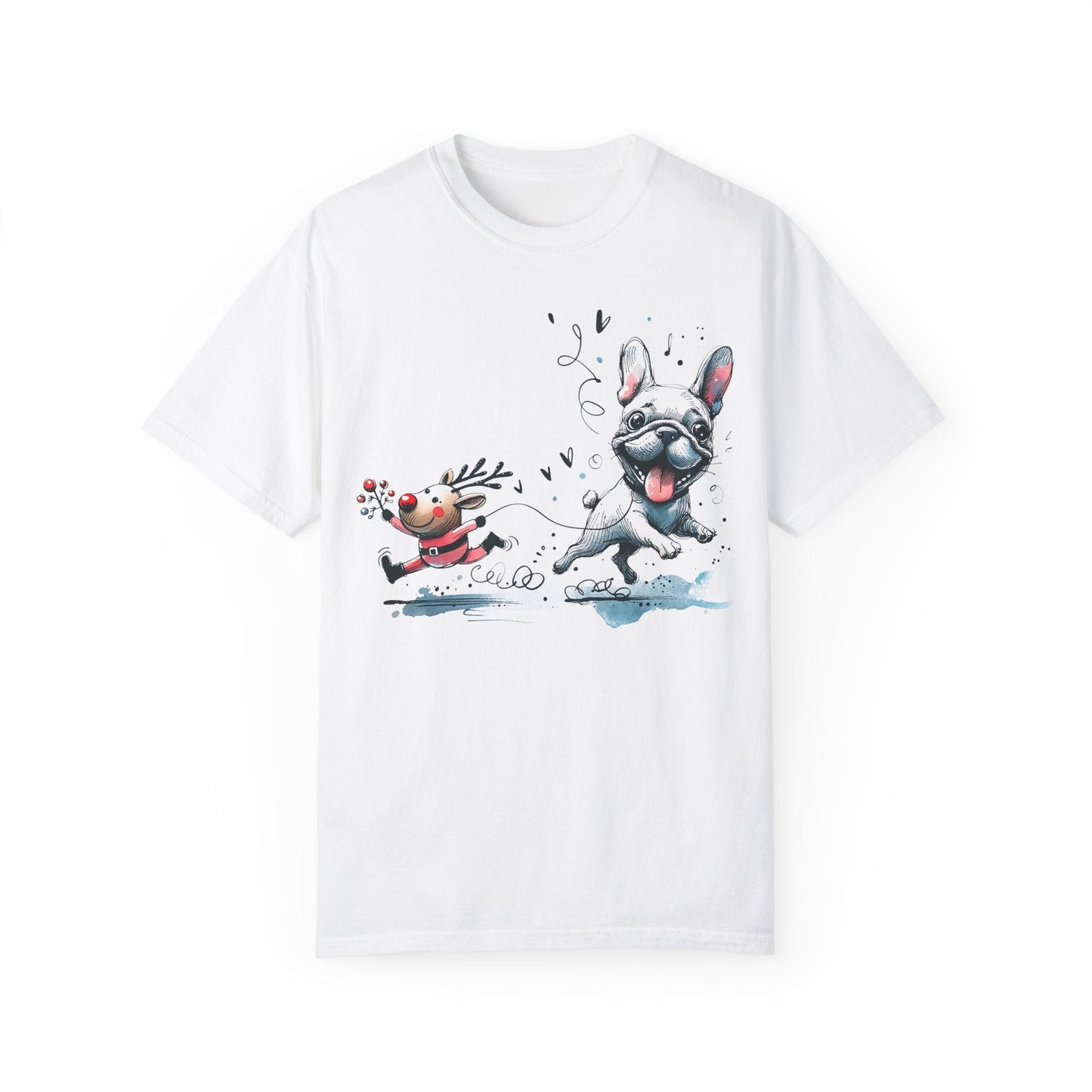 Rudolph and Frenchie Christmas - WhimsyInkWear