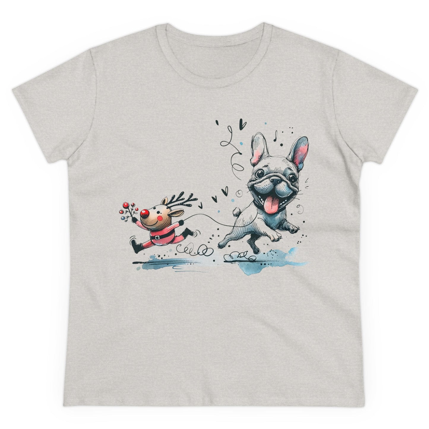 Rudolph and Frenchie Christmas - WhimsyInkWear
