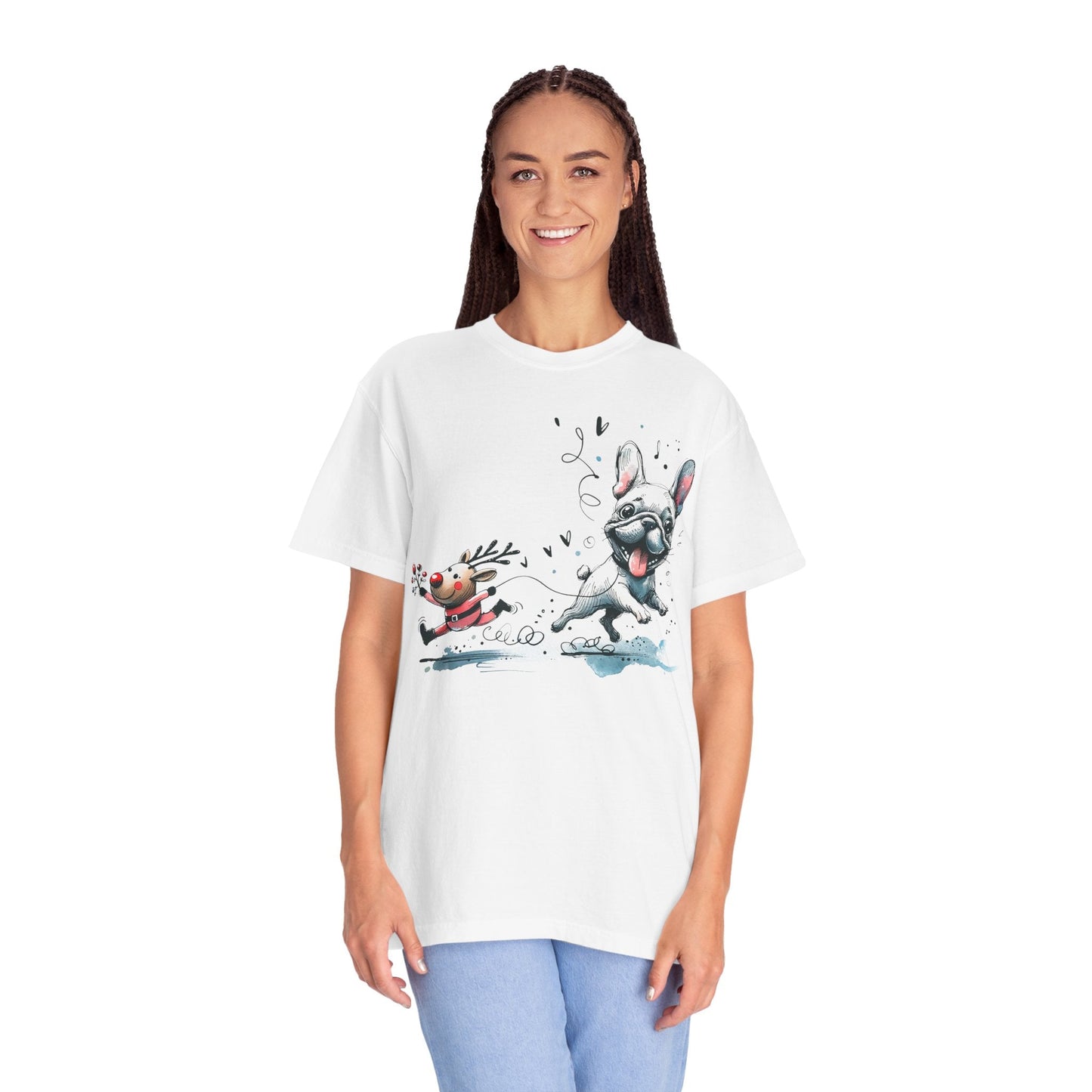 Rudolph and Frenchie Christmas - WhimsyInkWear