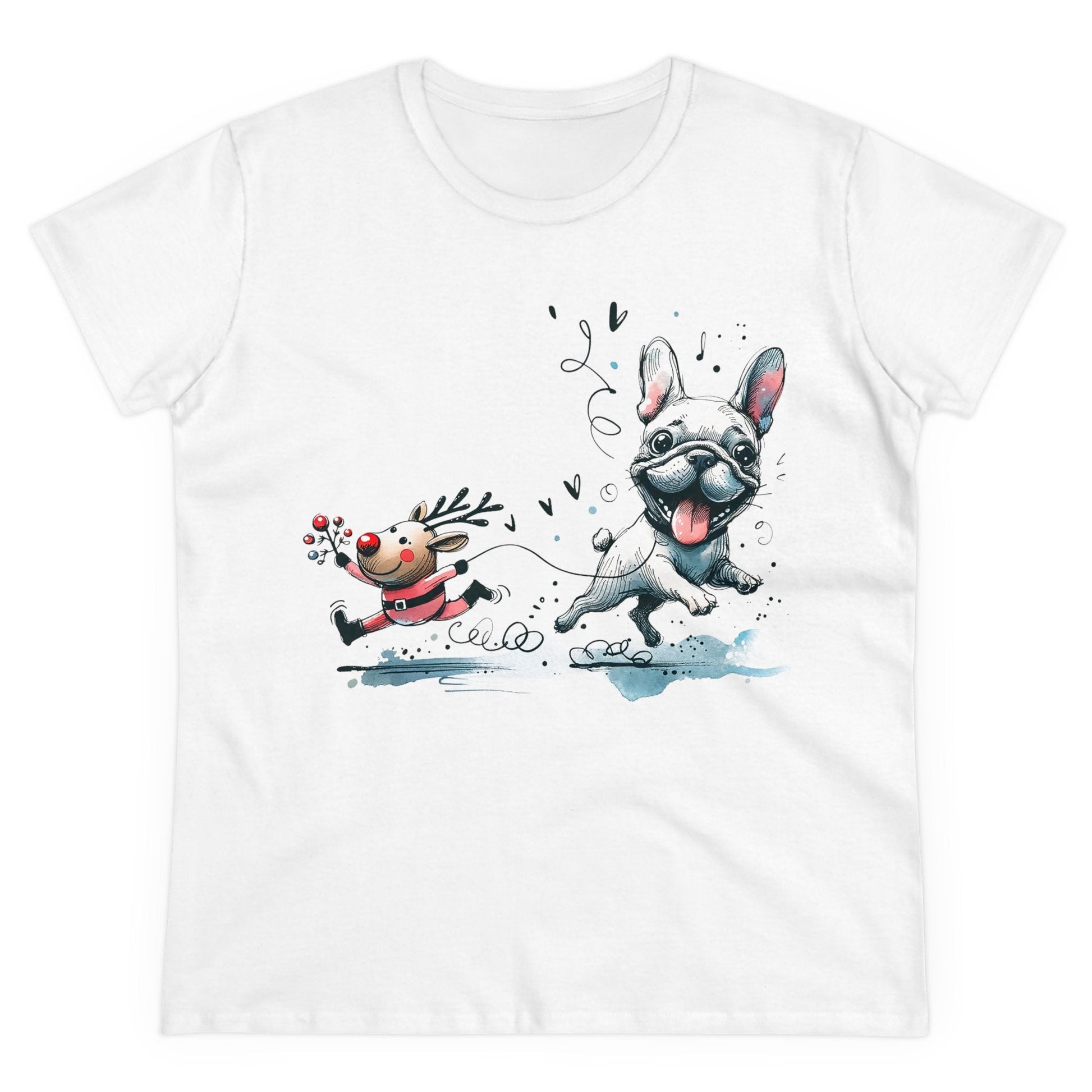 Rudolph and Frenchie Christmas - WhimsyInkWear