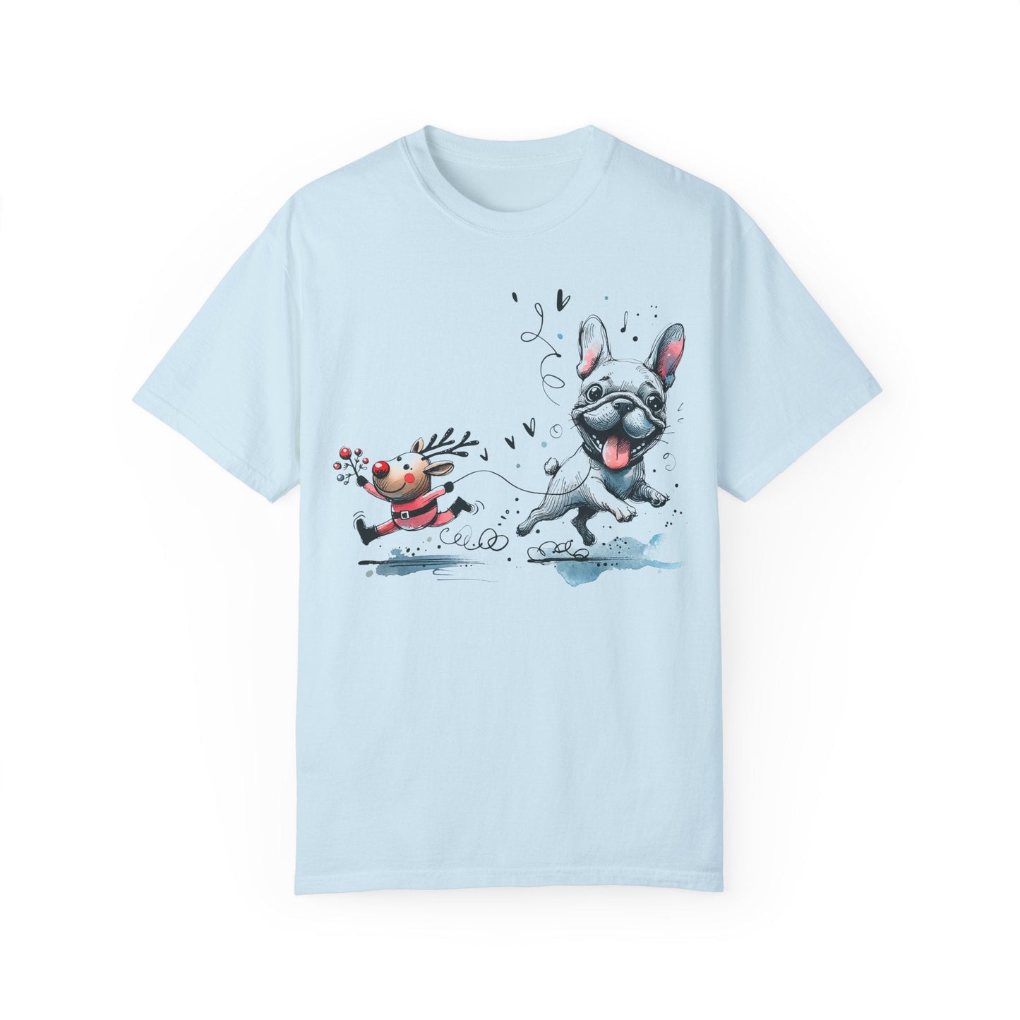 Rudolph and Frenchie Christmas - WhimsyInkWear