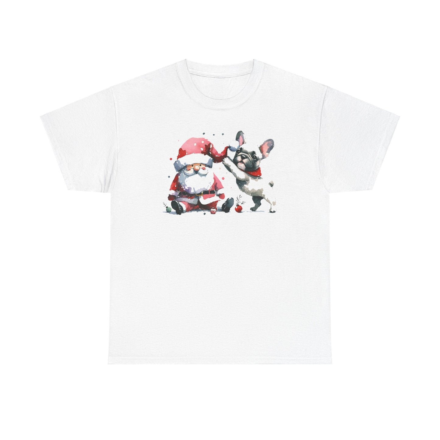 Santa & a Frenchie - WhimsyInkWear