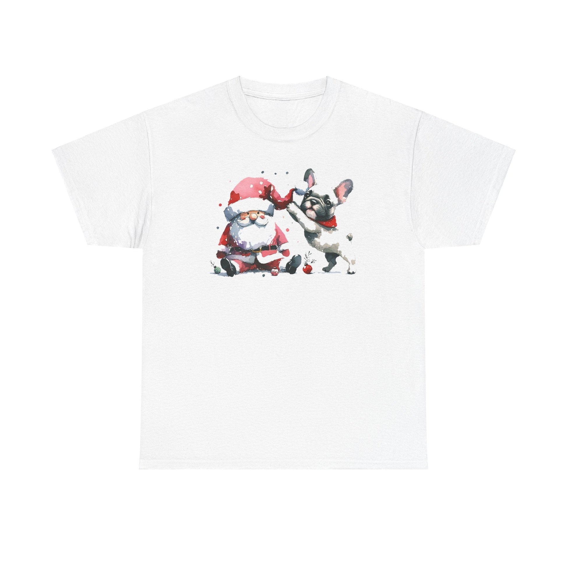 Santa & a Frenchie - WhimsyInkWear