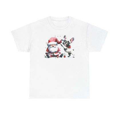 Santa & a Frenchie - WhimsyInkWear