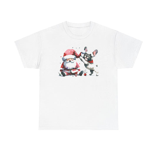 Santa & a Frenchie - WhimsyInkWear