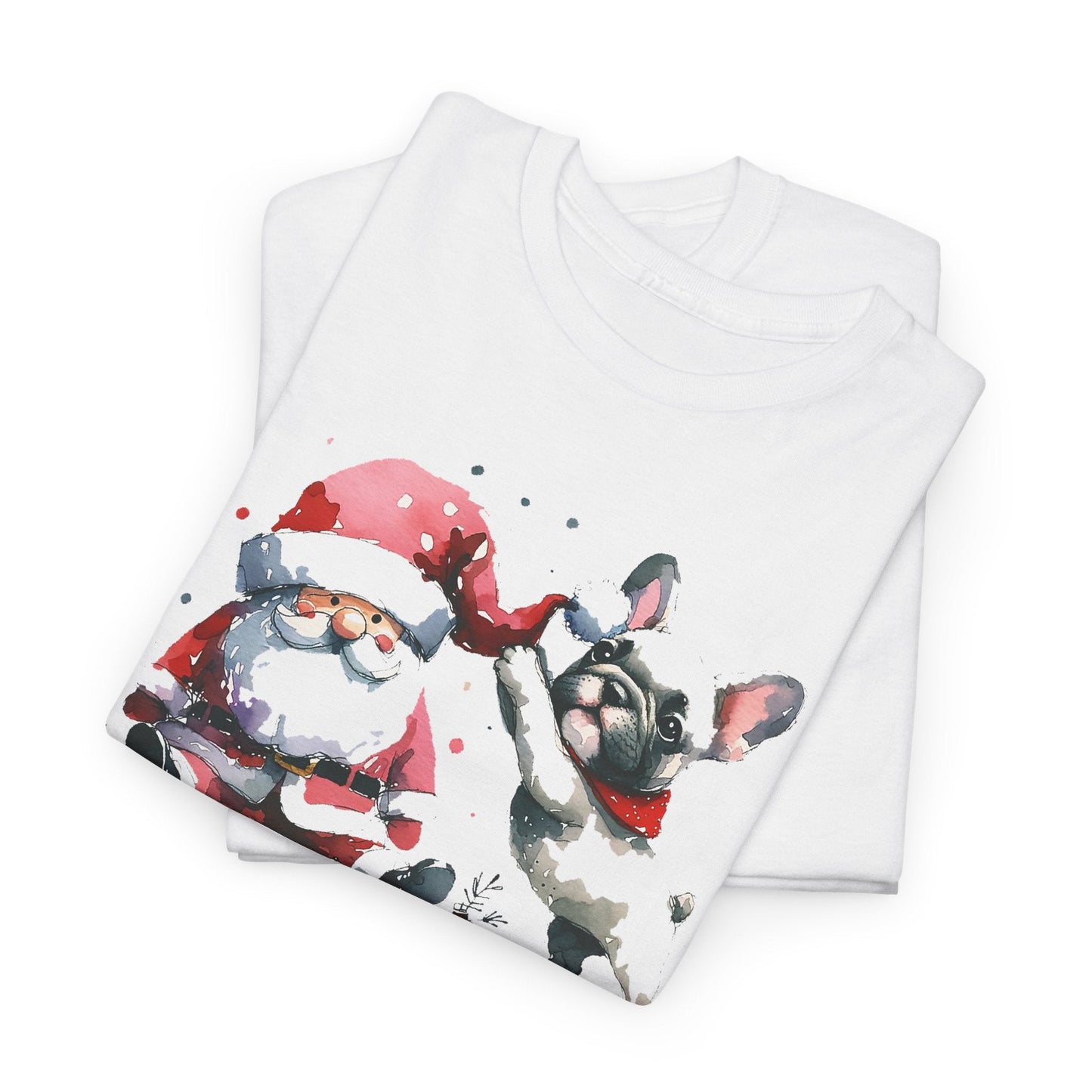 Santa & a Frenchie - WhimsyInkWear
