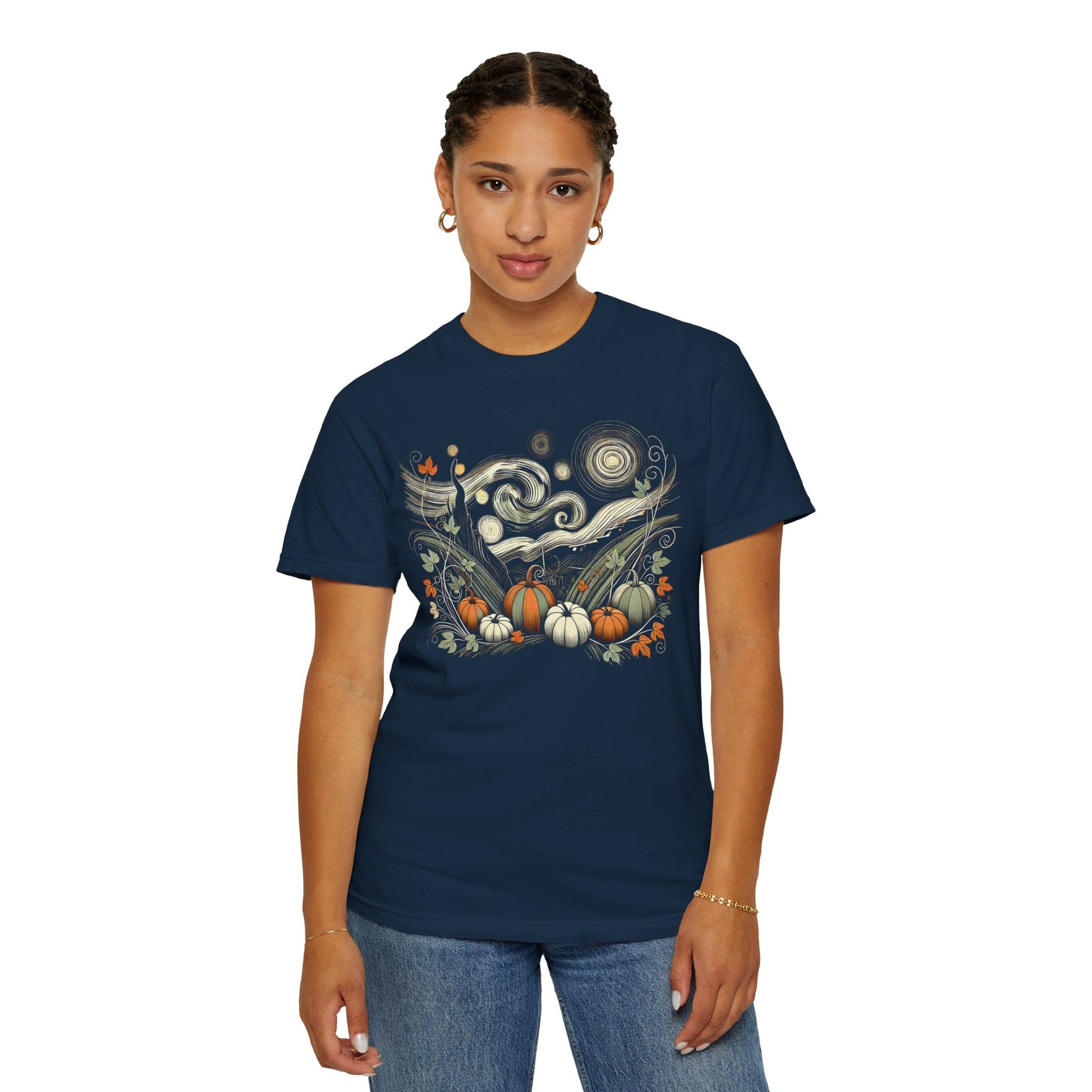 Starry Night - Field of Pumpkins - WhimsyInkWear
