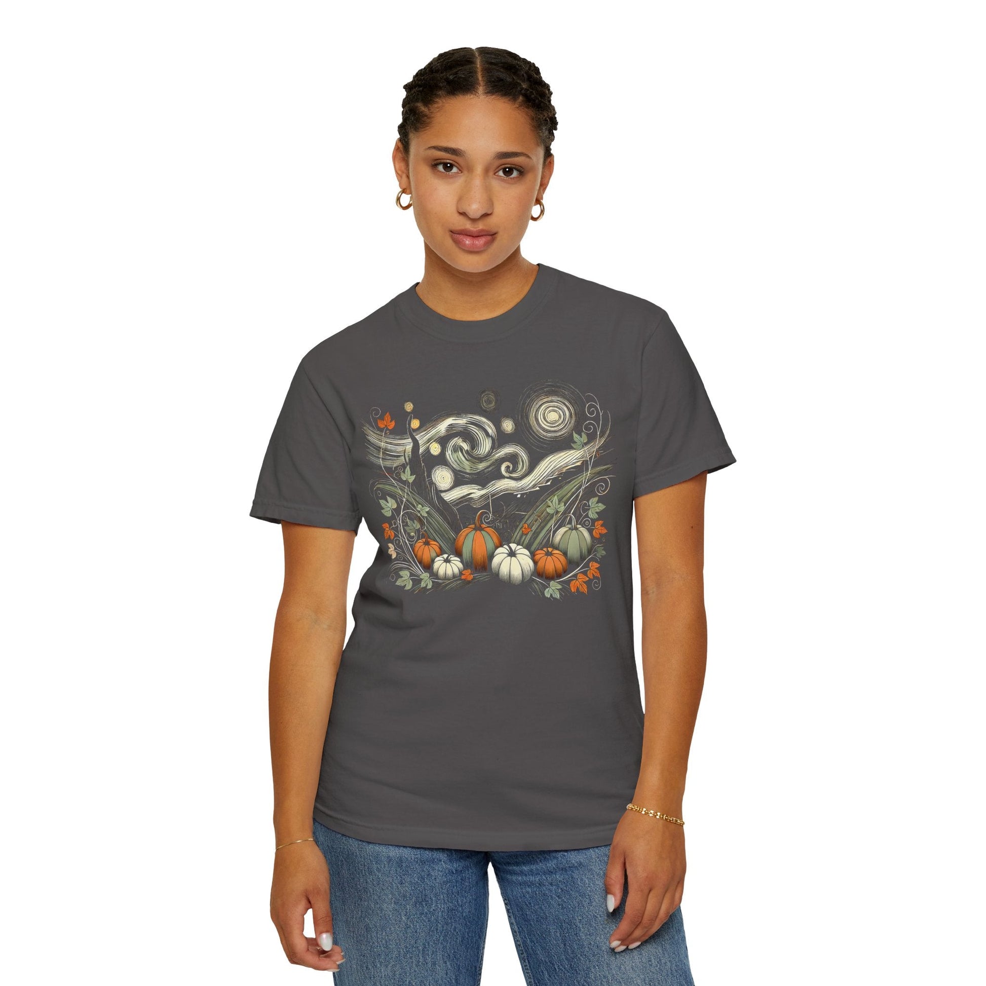 Starry Night - Field of Pumpkins - WhimsyInkWear