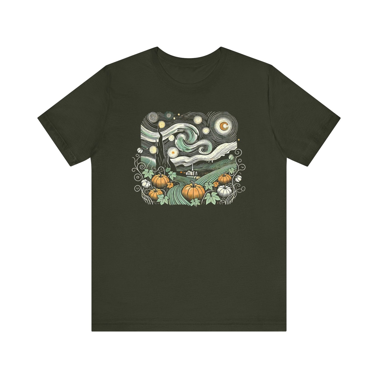 Starry Night Pumpkins Tee - WhimsyInkWear