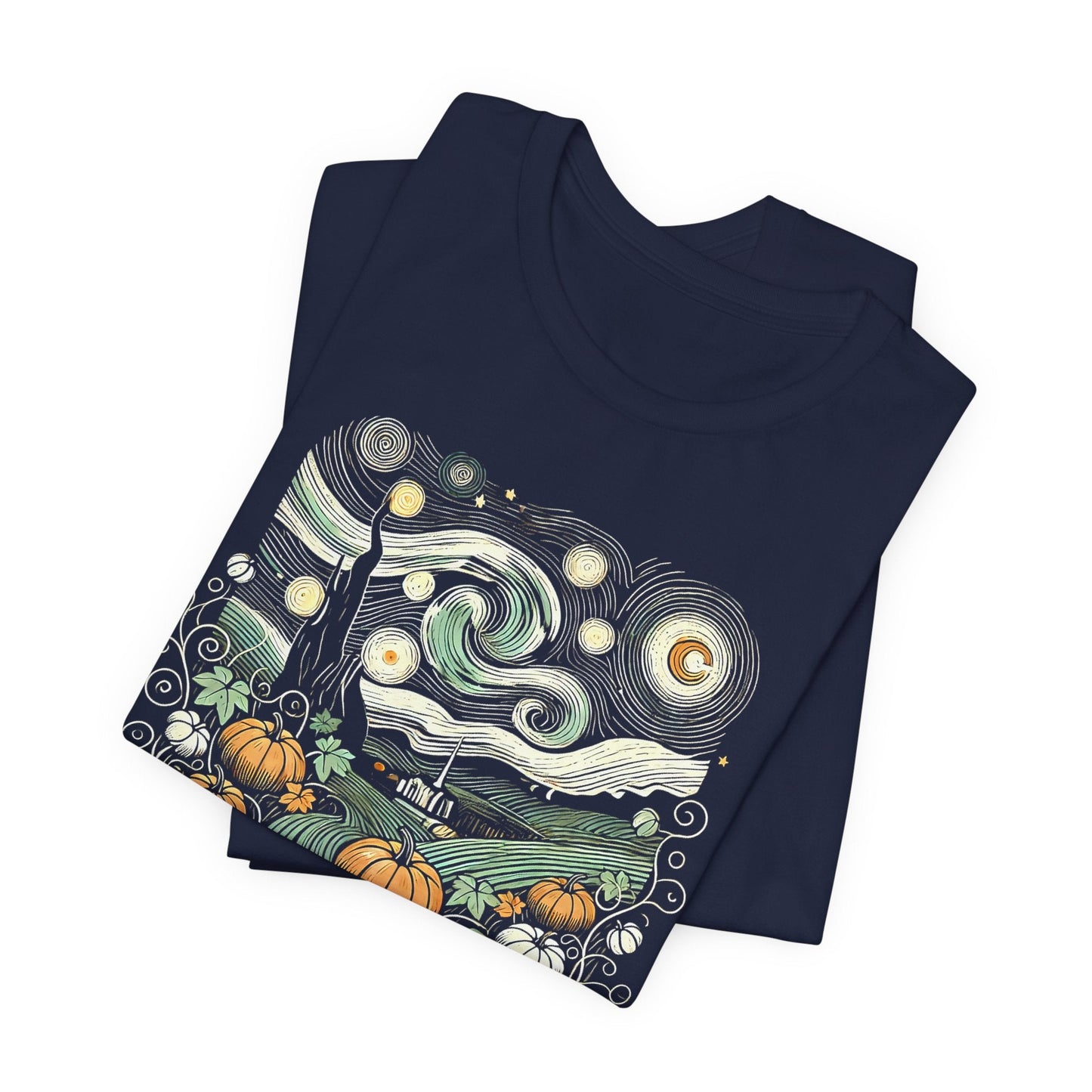Starry Night Pumpkins Tee - WhimsyInkWear