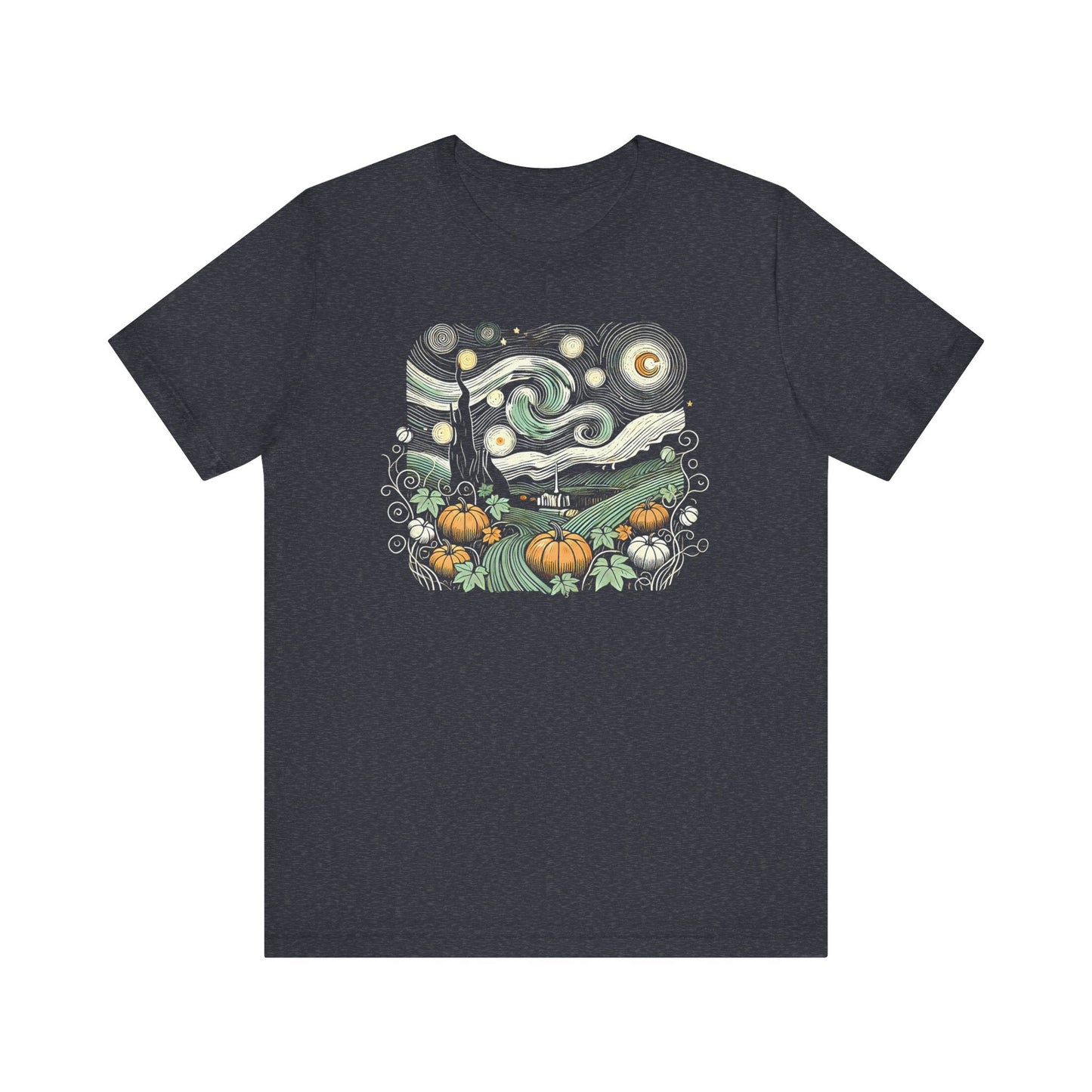 Starry Night Pumpkins Tee - WhimsyInkWear