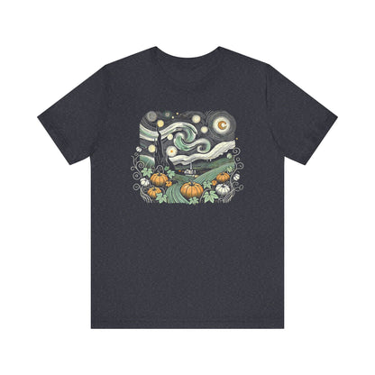 Starry Night Pumpkins Tee - WhimsyInkWear