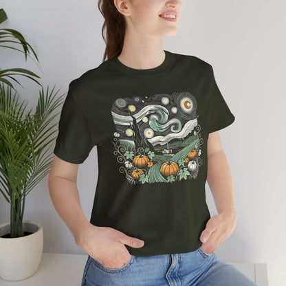 Starry Night Pumpkins Tee - WhimsyInkWear
