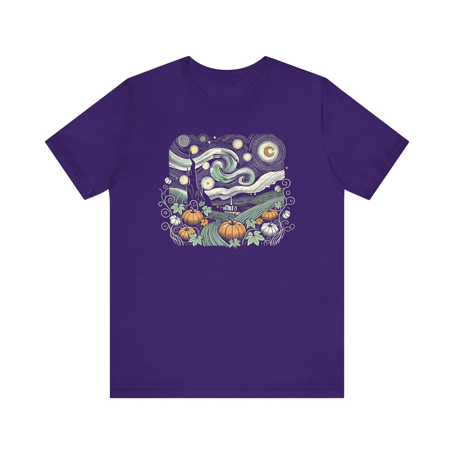 Starry Night Pumpkins Tee - WhimsyInkWear