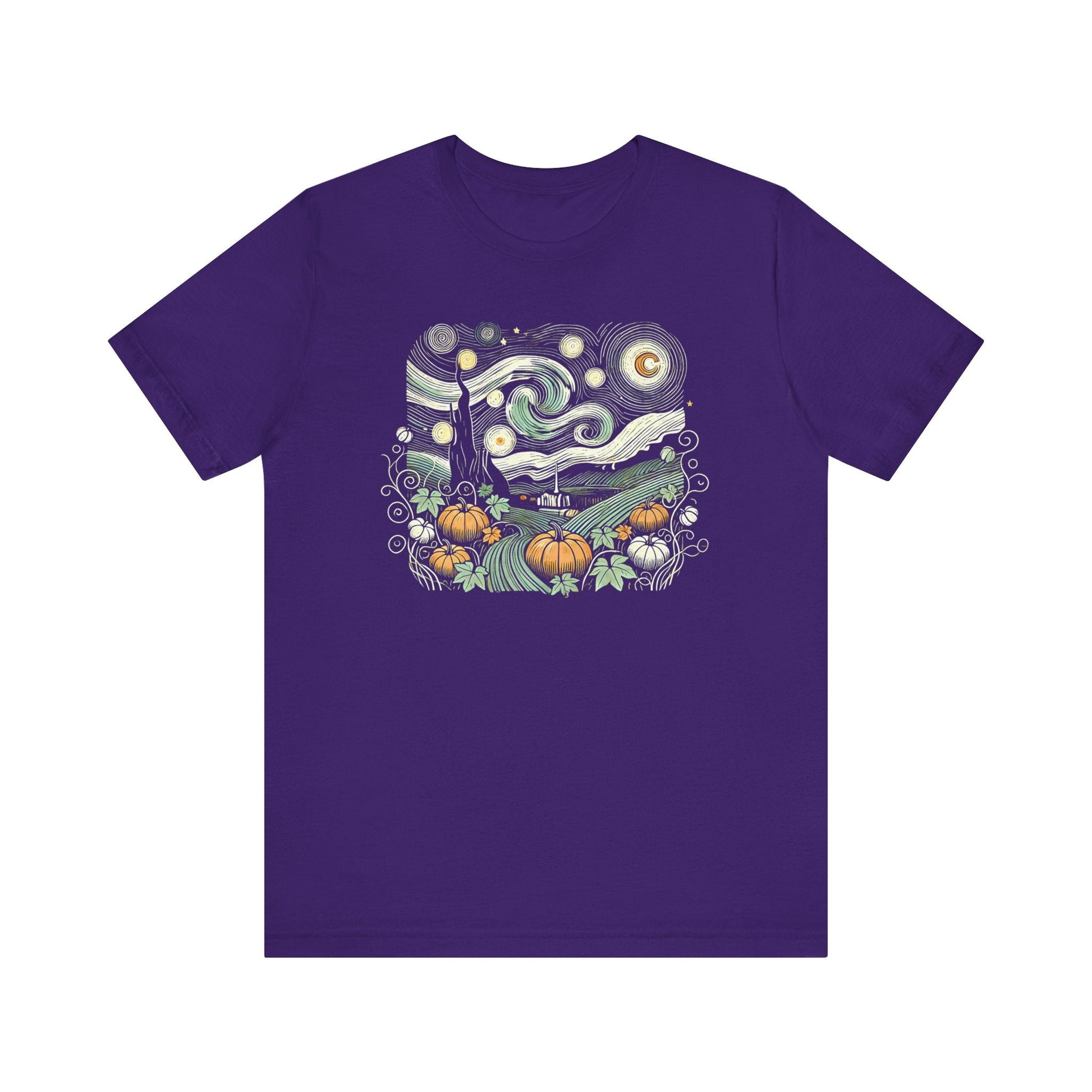 Starry Night Pumpkins Tee - WhimsyInkWear