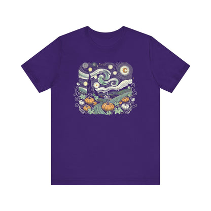 Starry Night Pumpkins Tee - WhimsyInkWear