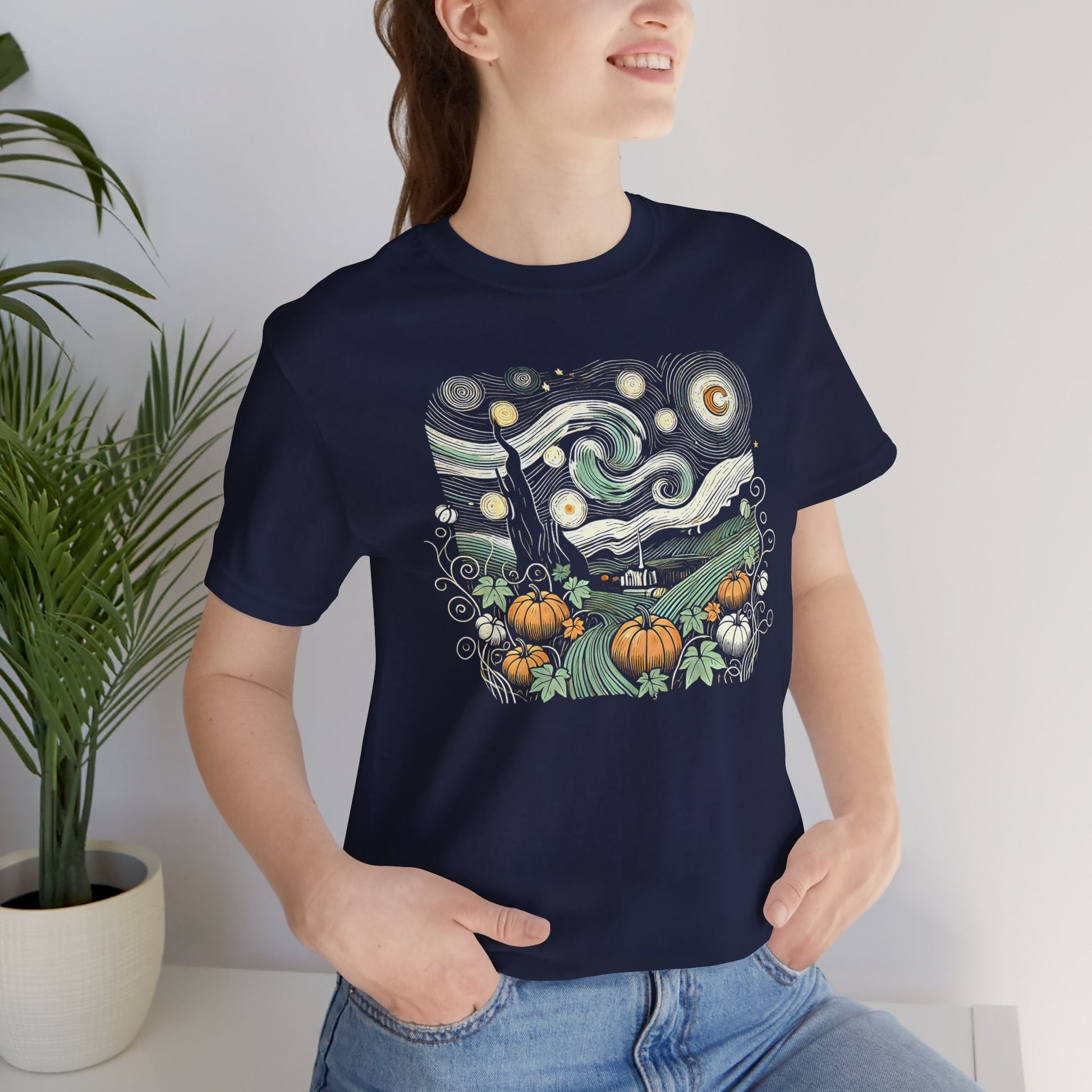 Starry Night Pumpkins Tee - WhimsyInkWear