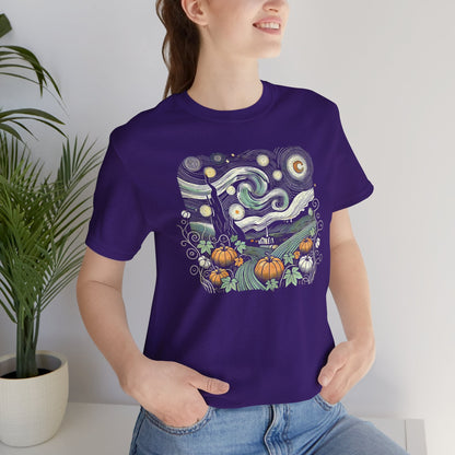 Starry Night Pumpkins Tee - WhimsyInkWear
