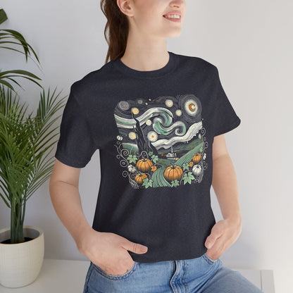 Starry Night Pumpkins Tee - WhimsyInkWear