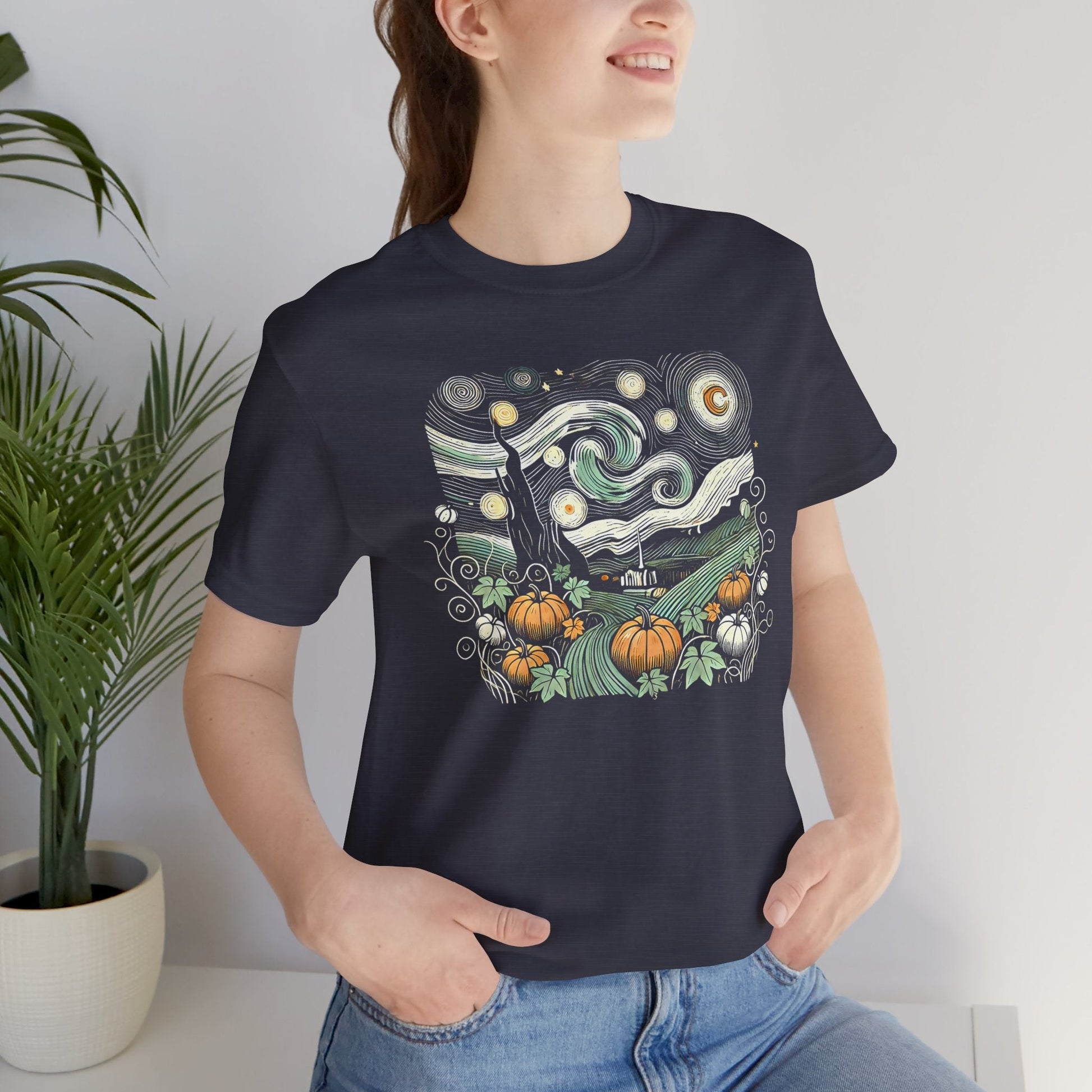 Starry Night Pumpkins Tee - WhimsyInkWear