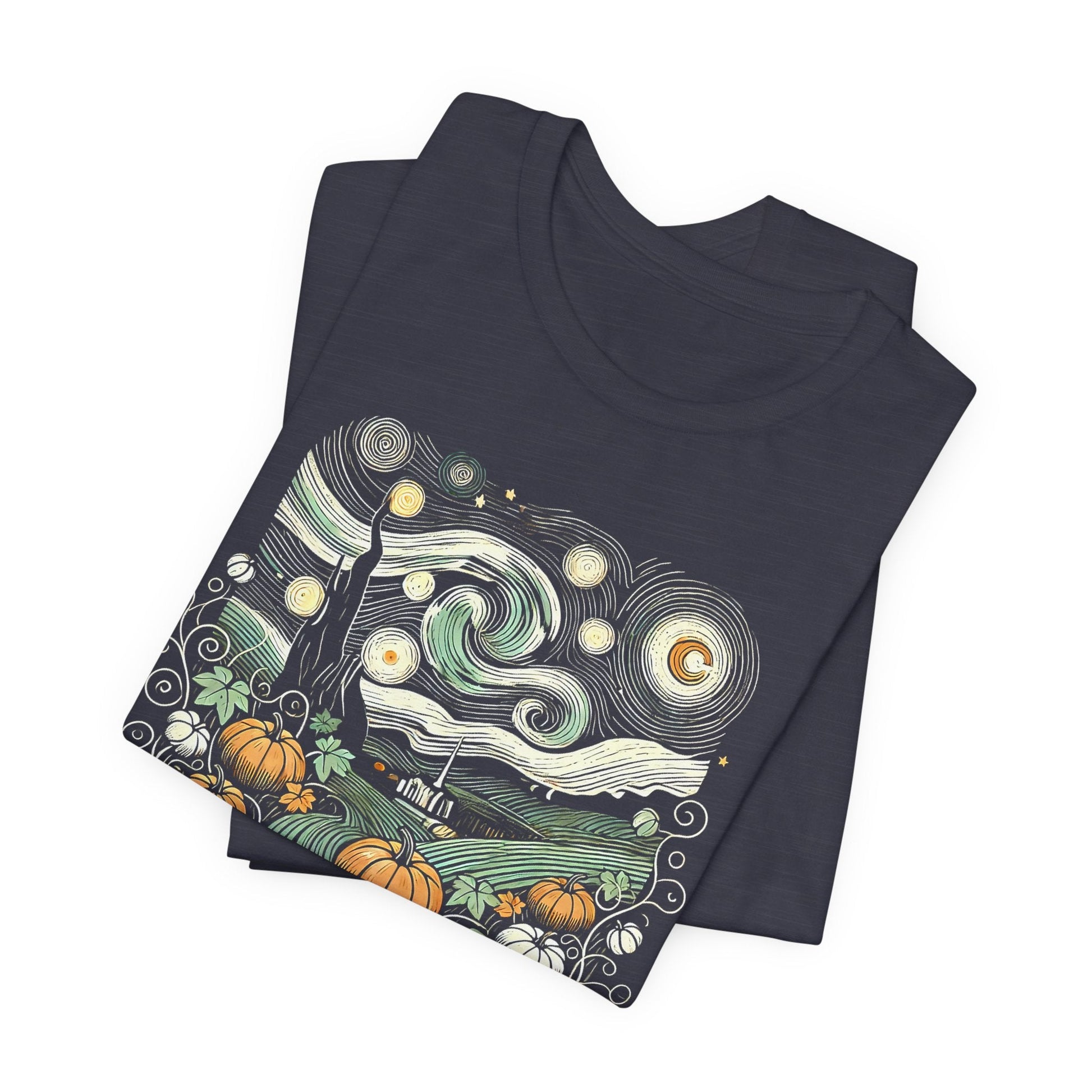 Starry Night Pumpkins Tee - WhimsyInkWear