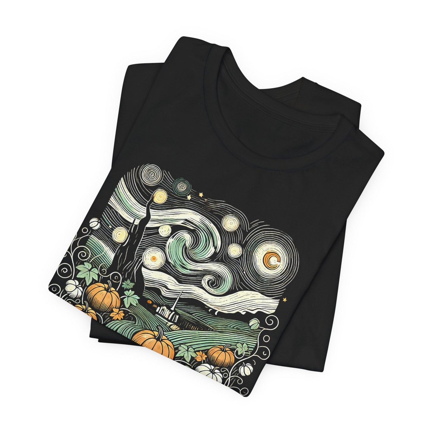 Starry Night Pumpkins Tee - WhimsyInkWear