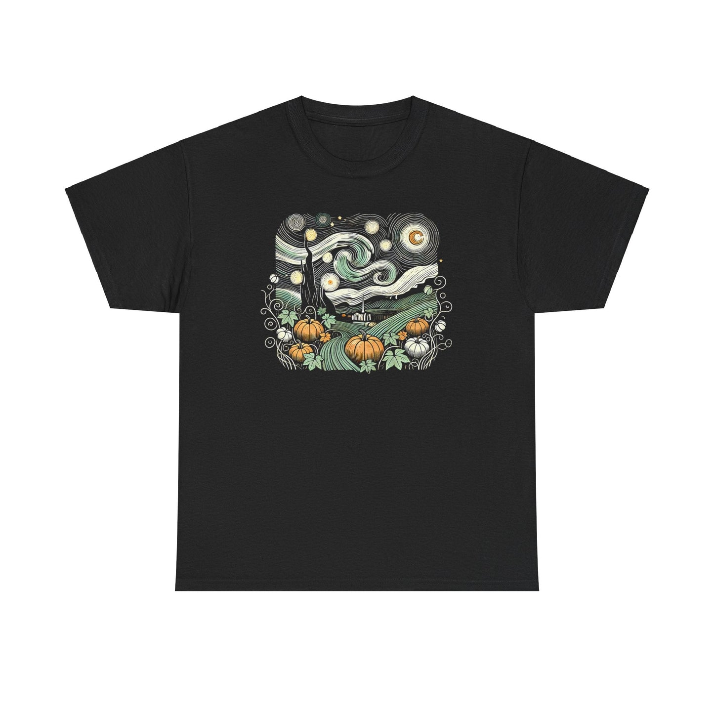 Starry Night Pumpkins Tee - WhimsyInkWear